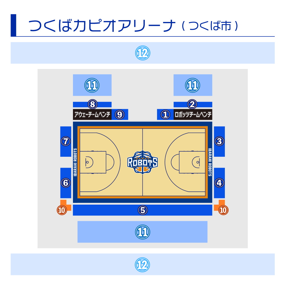 つくばカピオアリーナ座席図