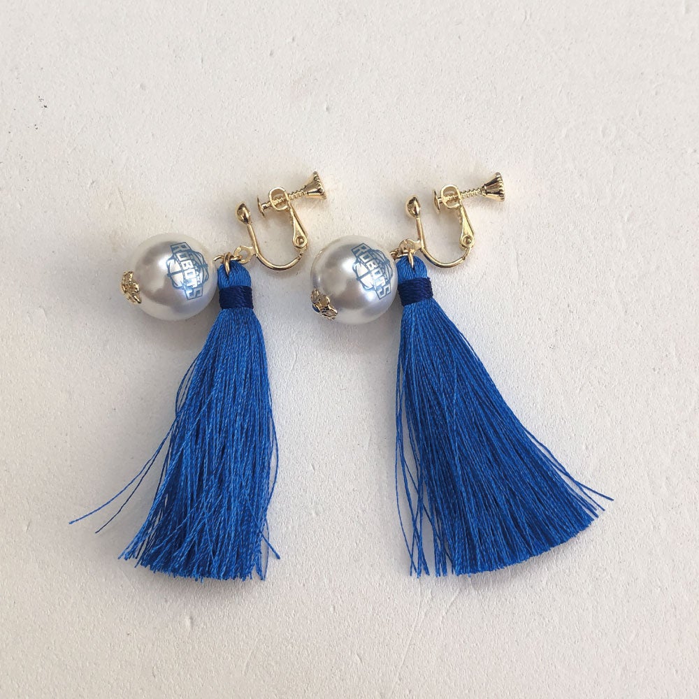 パール付きタッセルイヤリング/ピアス