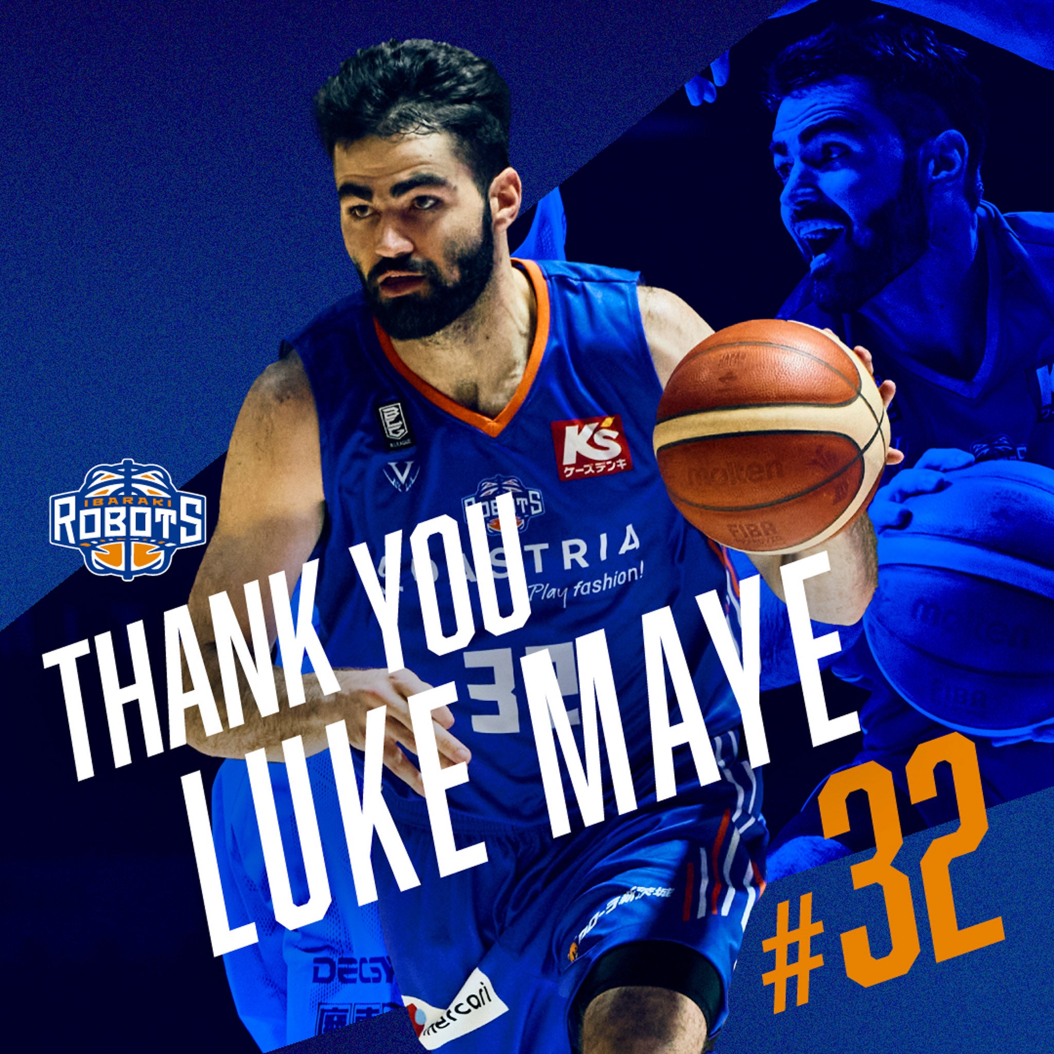 32 ルーク・メイ選手 退団及び移籍先決定のご報告 茨城ロボッツ